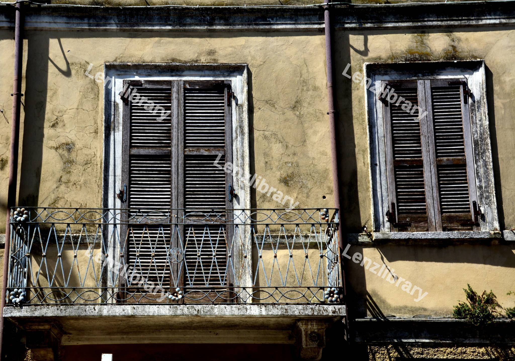Old Windows with Shutters